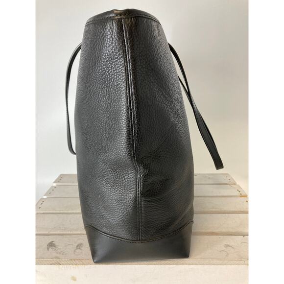 MICHAEL KORS, BLACK PEBBLED LEATHER LARGE TOTE SHOULDER BAG - Picture 2 of 12